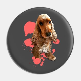 Cocker Spaniel Color Splash Pin