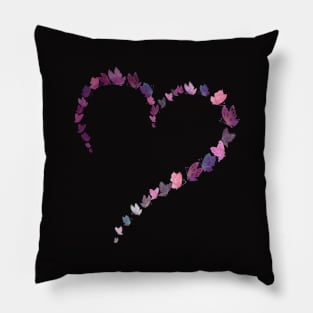 Butterfly Heart Shaped pink purple shades valentines Pillow