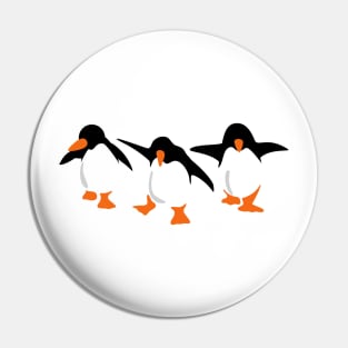 Three dancing penguins Pin