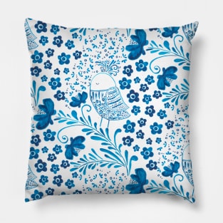 Birds and flowers Pillow