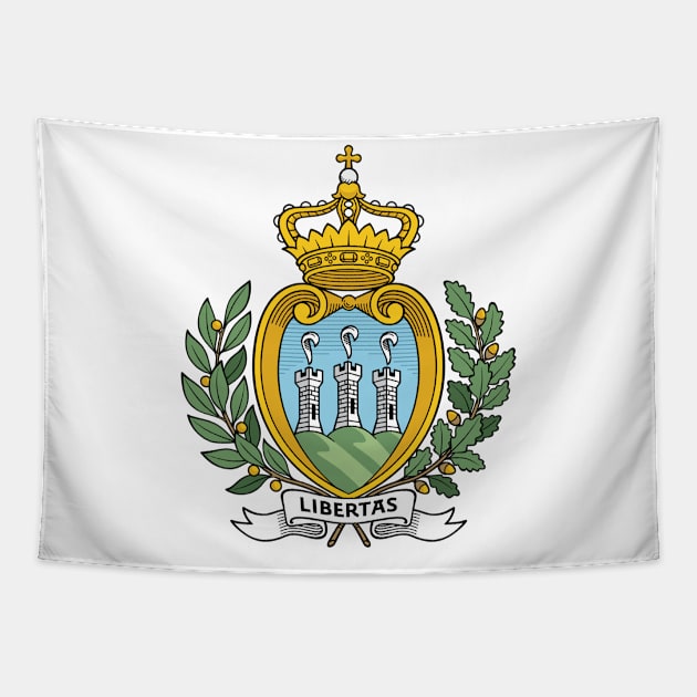 Coat of arms of San Marino Tapestry by Wickedcartoons