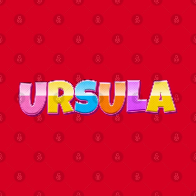 Rainbow Craft Ursula Name by KedaiComel