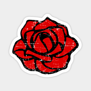 Rose City ANTIFA Symbol Grunge Magnet