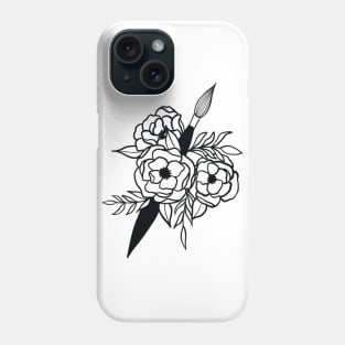 Flowers and Paint Phone Case