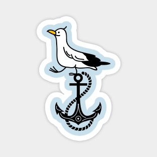 Anchor and seagull Magnet