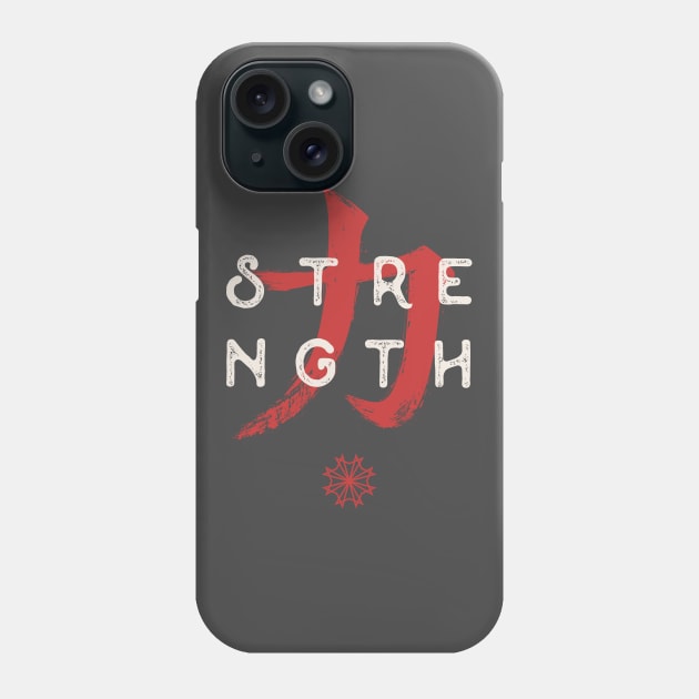 Strength - Oriental Symbol Phone Case by marieltoigo