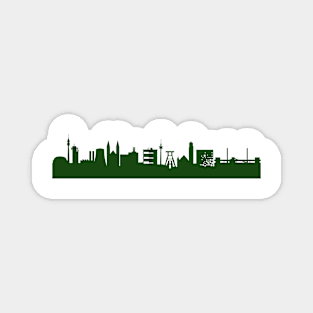 RUHRPOTT skyline in forest green Magnet