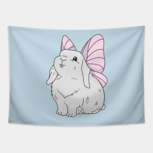 Fairy Bunny Rabbit - COLORED Cute Illustration Tapestry