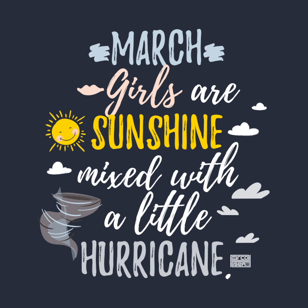 MARCH Girls Sunshine and Hurricane Birth Month by porcodiseno