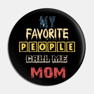 My Favorite People Call Me Mama T-Shirts  Funny Heart Graphic Short Sleeve Tee Shirts Mom Gift Tees Tops Pin