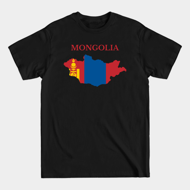 Disover Mongolia Map Flag - Mongolia - T-Shirt