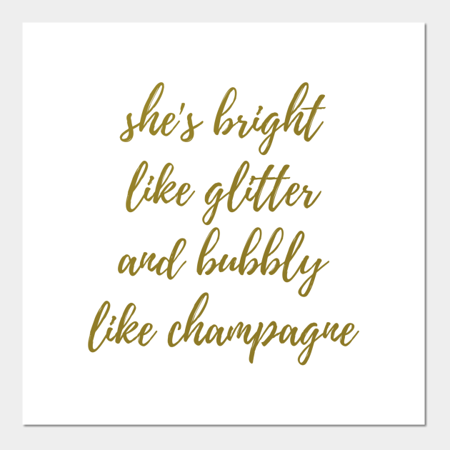 Bright Like Glitter - Kate Spade - Posters and Art Prints | TeePublic
