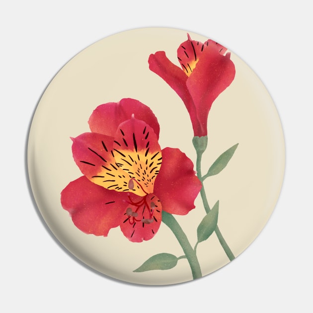 Vintage Lily Flower Pin by Annelie