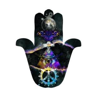 Hand of Fatima, Mystical Hamsa Hand or Hand of the Goddess T-Shirt