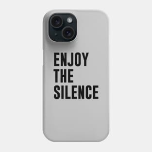 Enjoy The Silence, big, black Phone Case