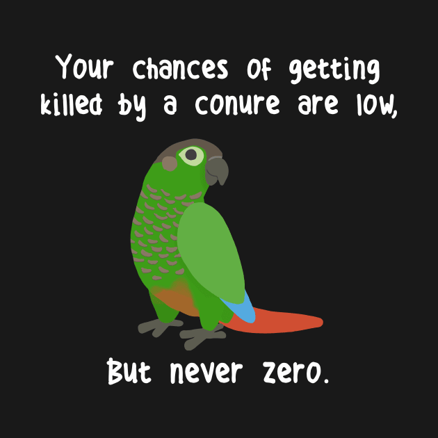 Greencheek Conure Never Zero by Psitta