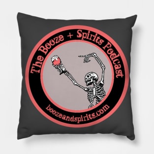 Booze + Spirits Podcast Logo Pillow