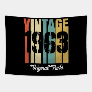 Vintage 1963 Original Parts Retro Vintage Birthday Gifts 57s Tapestry