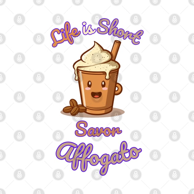 "Divine Delight: Affogato Awakening"- Coffee Food Icecream by stickercuffs