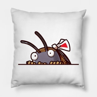 Sneaky japanese cockroach so cute Pillow