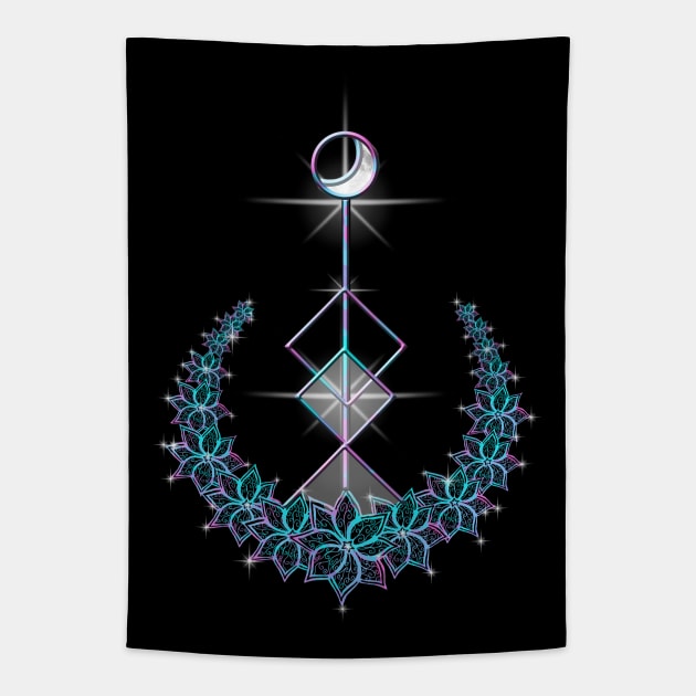 Moon Flower Tapestry by Astrablink7