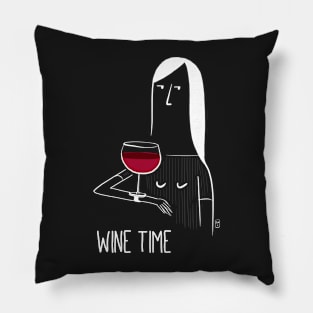 It' wine time [white] Pillow