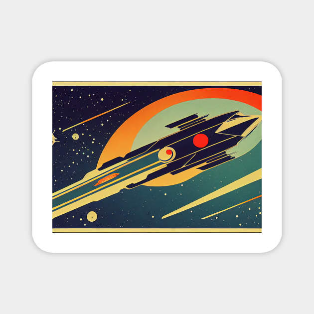 Rocket Deco Magnet by rezzmoji