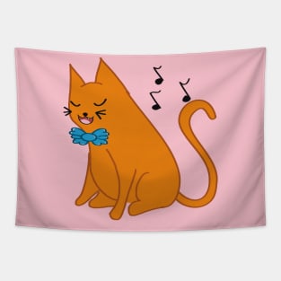 singing cat Tapestry