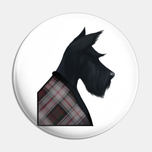 Tartan Scottish Terrier Pin