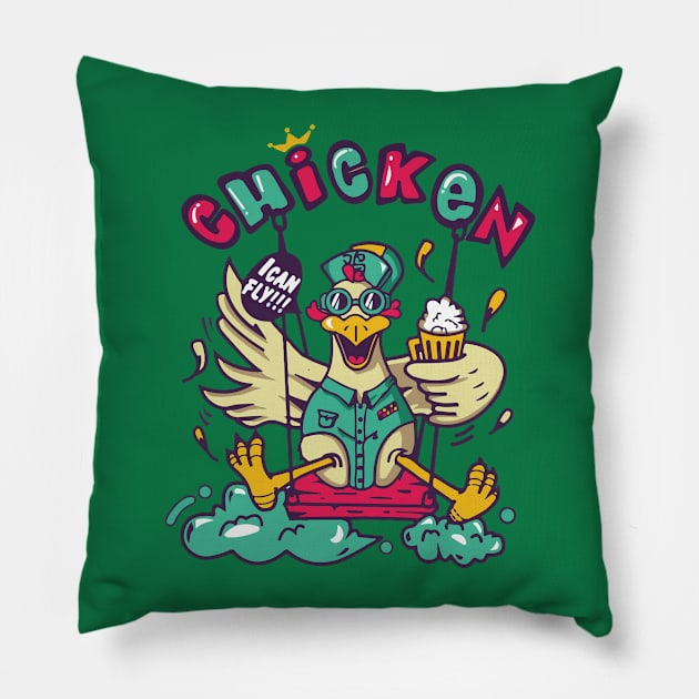 Chinese Zodiac Chicken Pillow by yildirayatas