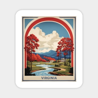 Virginia United States of America Tourism Vintage Poster Magnet