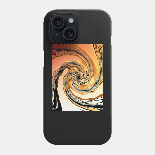 Amber Flow Abstract Phone Case by Whisperingpeaks