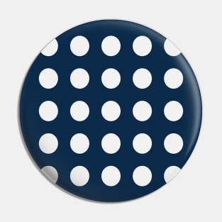 White Dots on Navy Pin