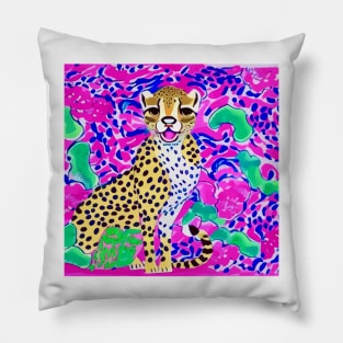 Garden leopard Pillow