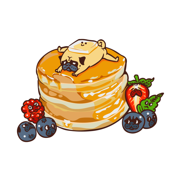 Pug Pancake by huebucket
