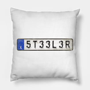 Steeler - License Plate Pillow