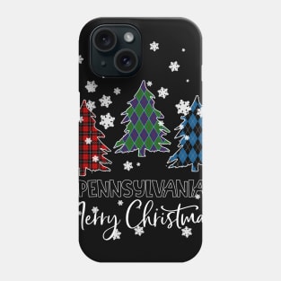 Pennsylvania Merry Christms Buffalo Plaid Xmas Tree  Phone Case