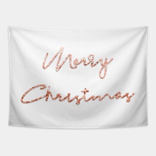 Merry Christmas - rose gold Tapestry