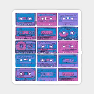 Cassette Tapes - Retro 80's 90's Analog Vinyl Music Blue Magnet