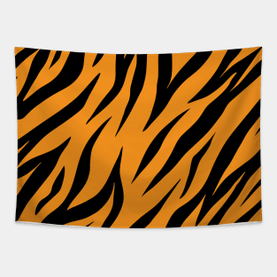 Tiger pattern stipes silhouette Tapestry