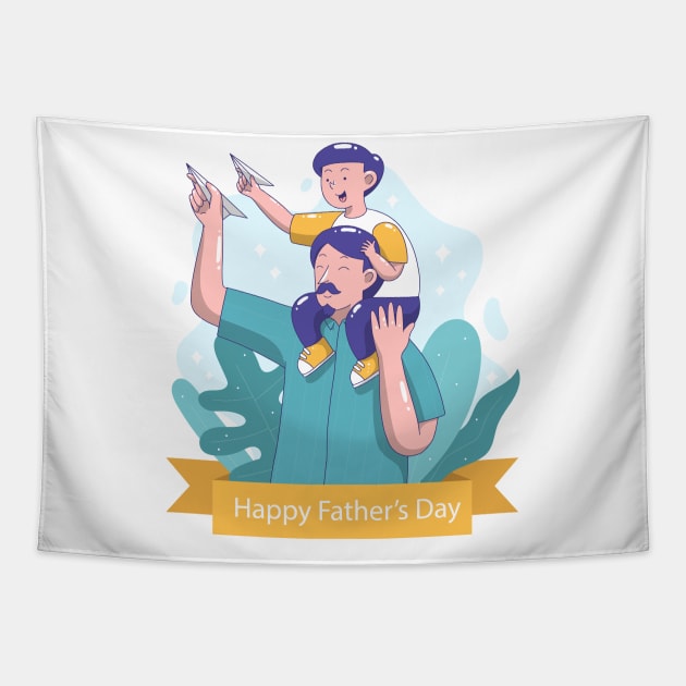 happy father day premium gift father's day - father's day gift from son Tapestry by Spring Moon
