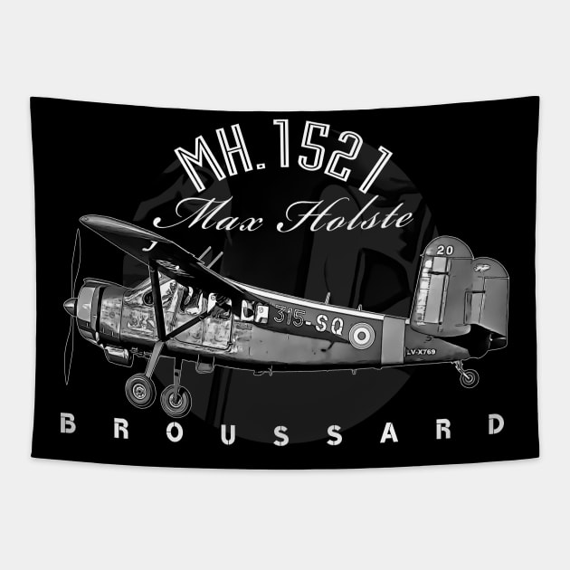 Max Holste MH.1521 Broussard Aircraft Tapestry by aeroloversclothing