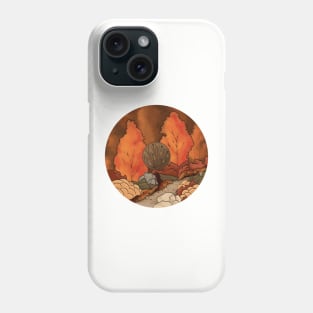 Autumn park Scene with Warm Orange Colours Phone Case