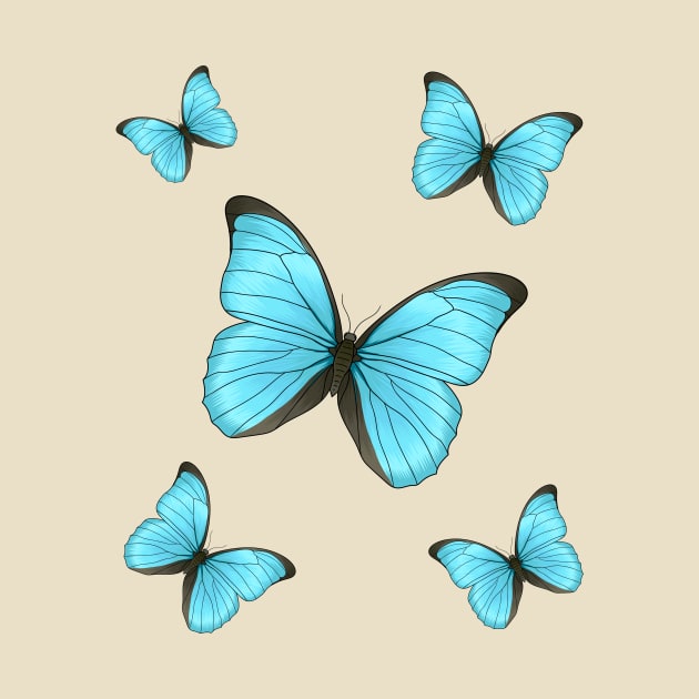 Morpho butterflies cartoon illustration by Cartoons of fun