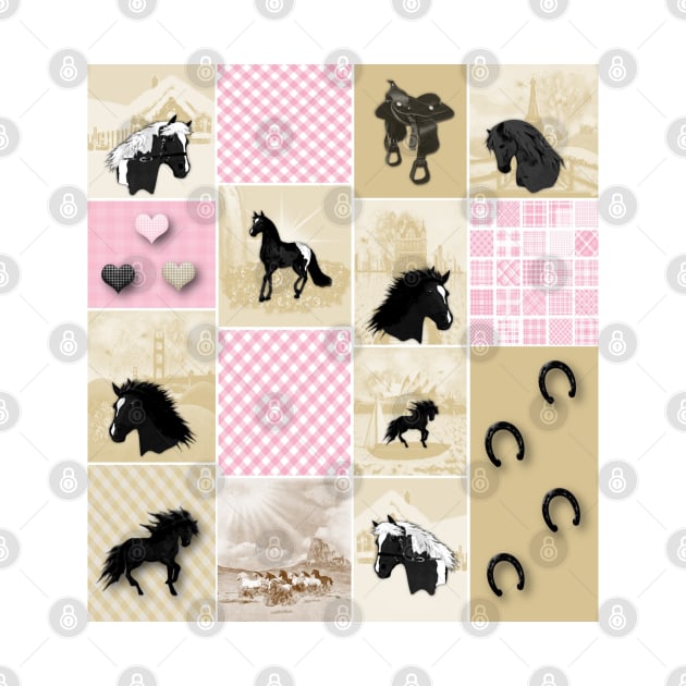 Horse Lovers Patchwork Pattern by KC Morcom aka KCM Gems n Bling aka KCM Inspirations