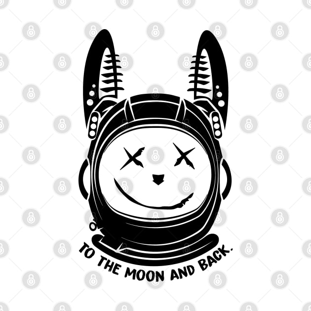 MOON BUNNY BLACK DESIGN by nancysroom