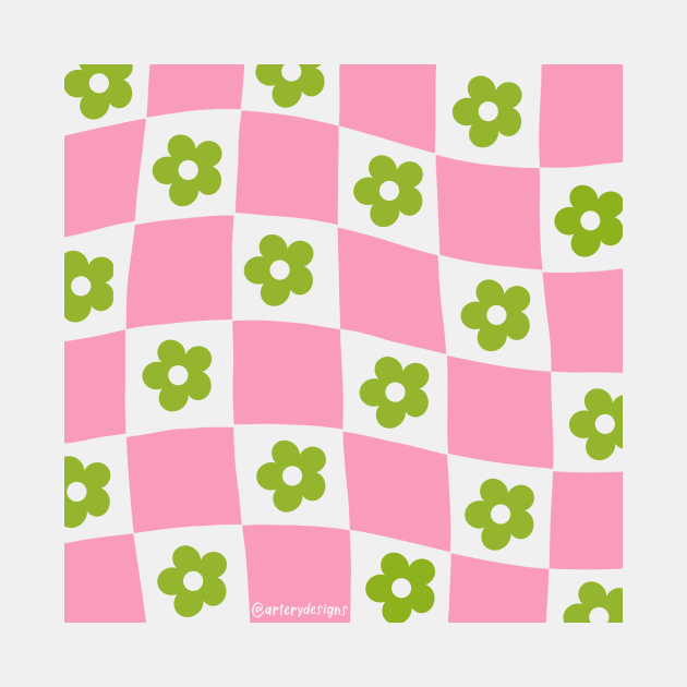 Chess flower pattern by Artery Designs Co.