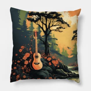 nature guitar Pillow