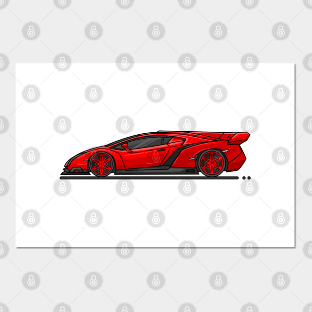 Veneno Lamborghini Veneno Poster Und Kunst Teepublic De