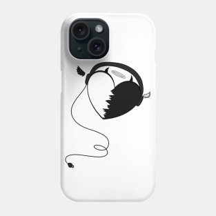 black and white heart Phone Case